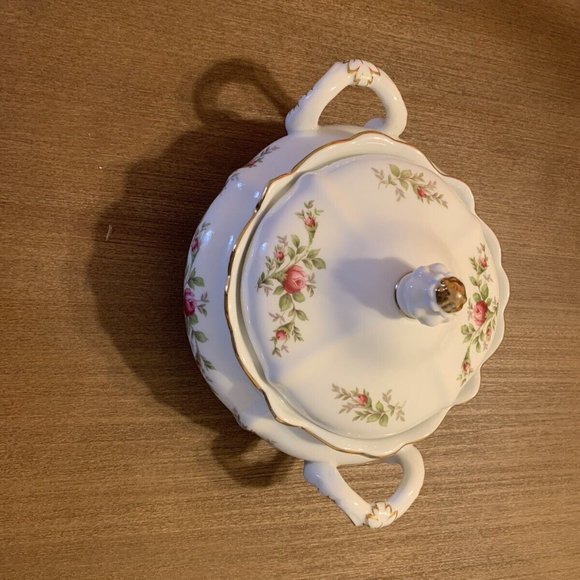 Vintage Johann Haviland Moss Rose Covered Vegetable / Soup Bowl / Dish Bavarian - Picture 5 of 5